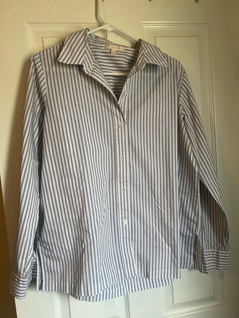 Black and White Striped Button down shirt
